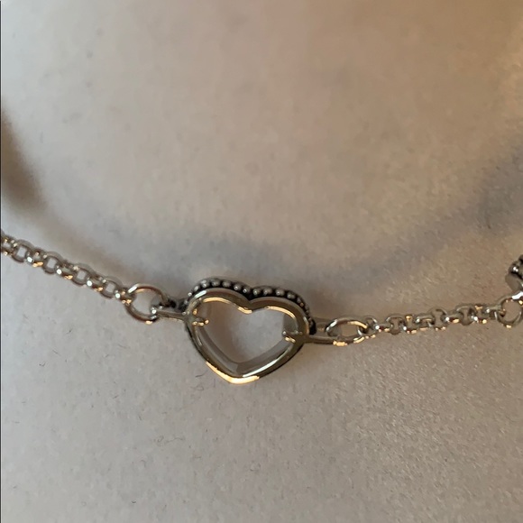 🤍⚪️ NWOT 7" Pearls with Heart Bracelet - Picture 4 of 6